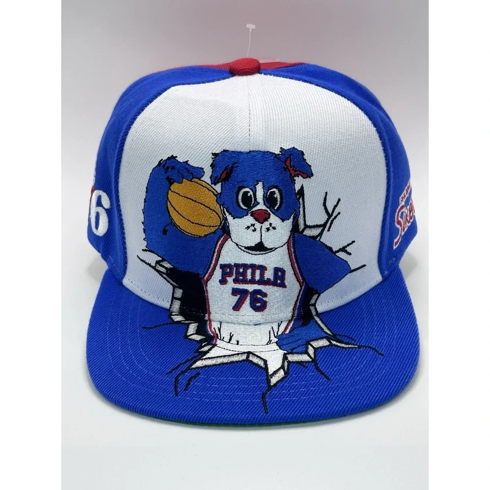 Mitchell & Ness Royal Mascot Basketball Dog Philadelphia 76ers SnapBack Hat